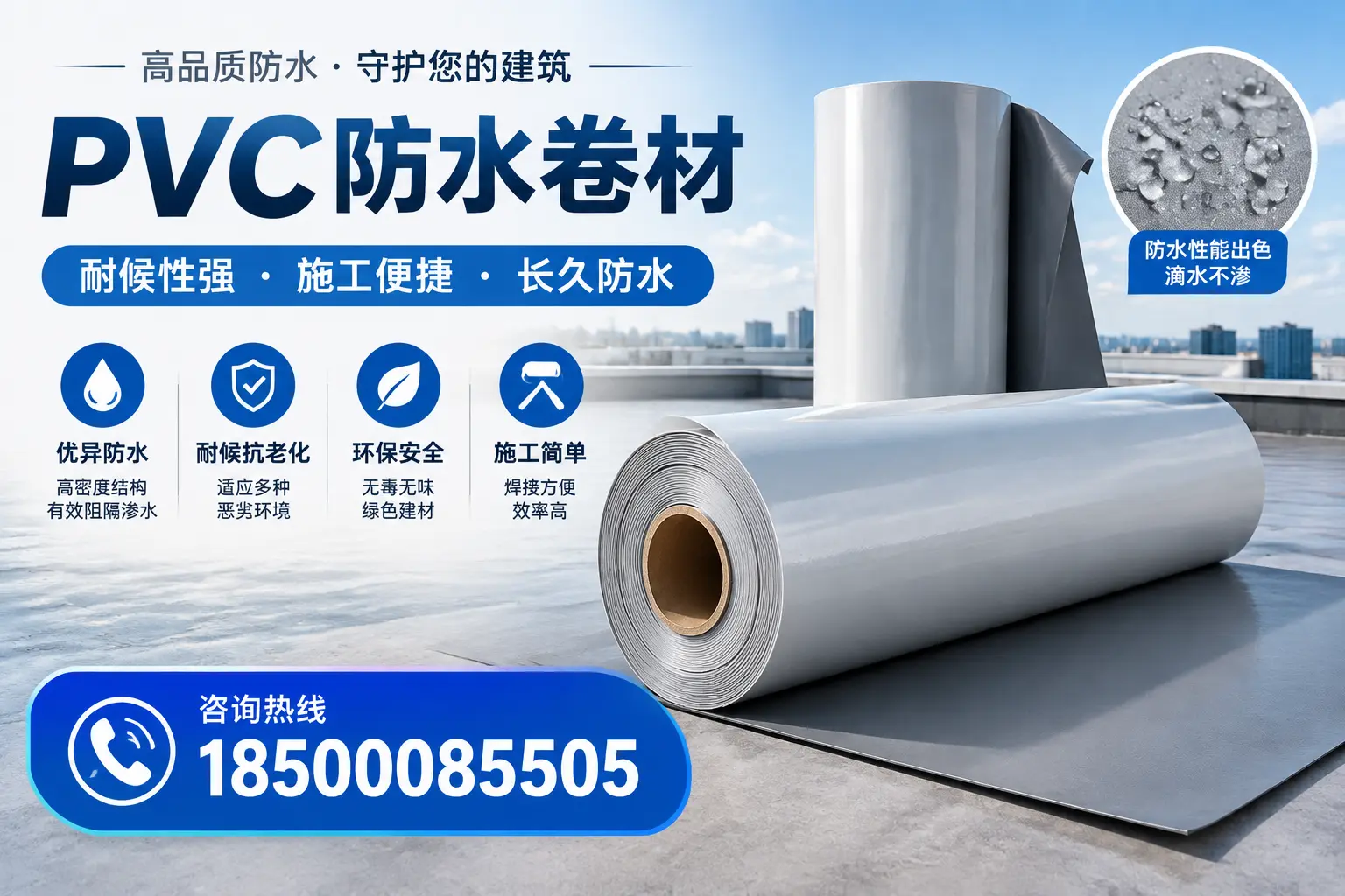 pvc防水卷材在海东的行业应用前景分析